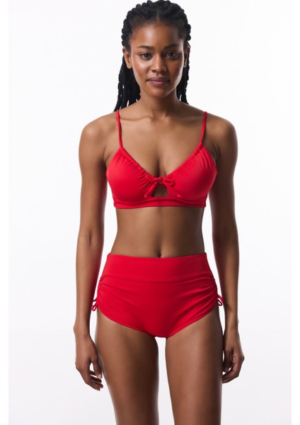 Kırmızı New Boxer Yüksek Bel Bikini Altı