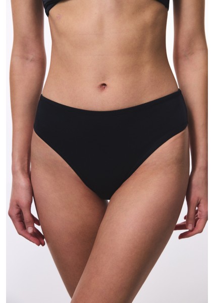 Siyah Cover Yüksek Bel Bikini Altı