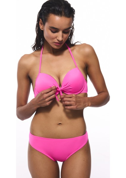 Cup Parlak Pembe Bikini Üstü