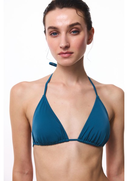 Petrol Rengi Üçgen Bikini Üstü