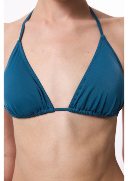 Petrol Rengi Üçgen Bikini Üstü