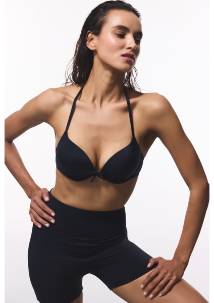 Siyah Biker Bikini Altı