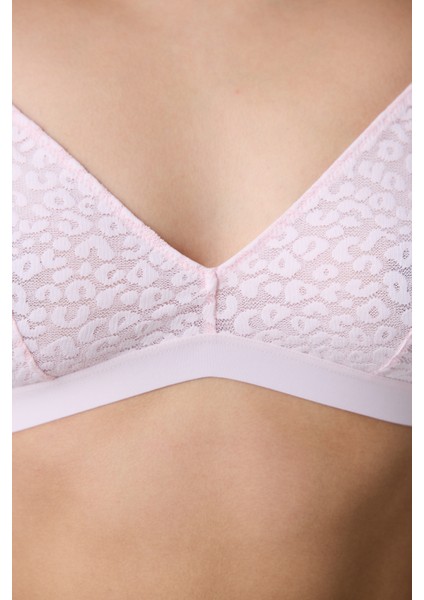 Triangle Lace Pembe Sütyen