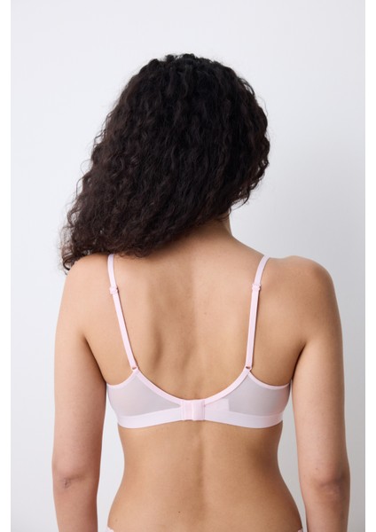 Triangle Lace Pembe Sütyen