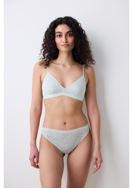 Triangle Lace Mint Yeşili Sütyen