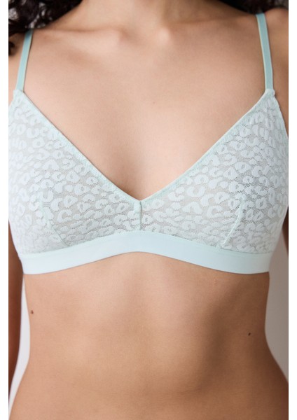 Triangle Lace Mint Yeşili Sütyen