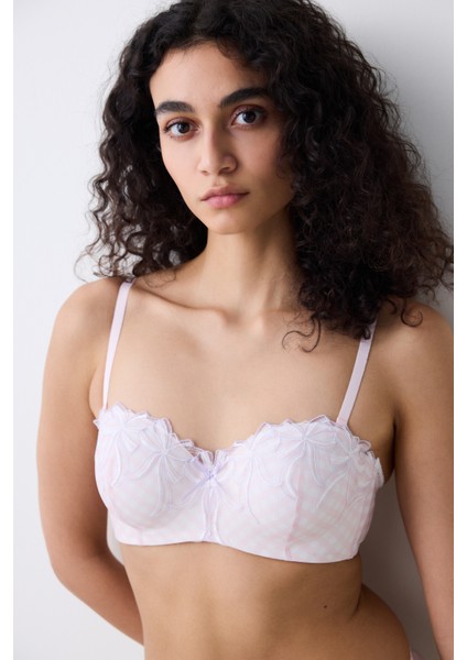 Lotus Broderie Pembe Sütyen