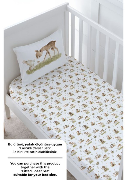 Bebek Boy Nevresim Takımı (100X150) - Iconic Serisi - Kelebekle Oynayan Ceylan fırsatları