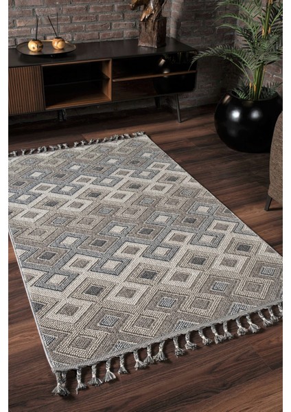 Natura 9962 Bej Hav Toz Vermez Yumuşak Dokulu Salon Mutfak Koridor Oturma Odası Yolluk Halı