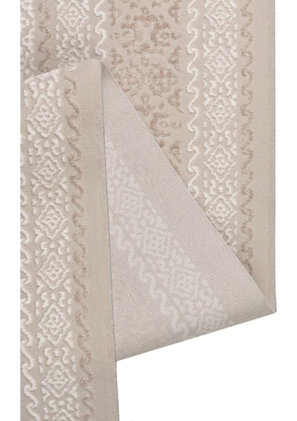 Vavien 1377 Bej Yumuşak Dokulu Salon Mutfak Koridor Oturma Odası Yolluk Halı Makine Halısı modelleri