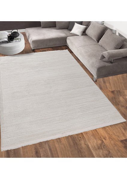 Vavien 1371 Bej Yumuşak Dokulu Salon Mutfak Koridor Oturma Odası Yolluk Halı Makine Halısı