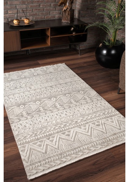 Vavien 1370 Bej Yumuşak Dokulu Salon Mutfak Koridor Oturma Odası Yolluk Halı Makine Halısı