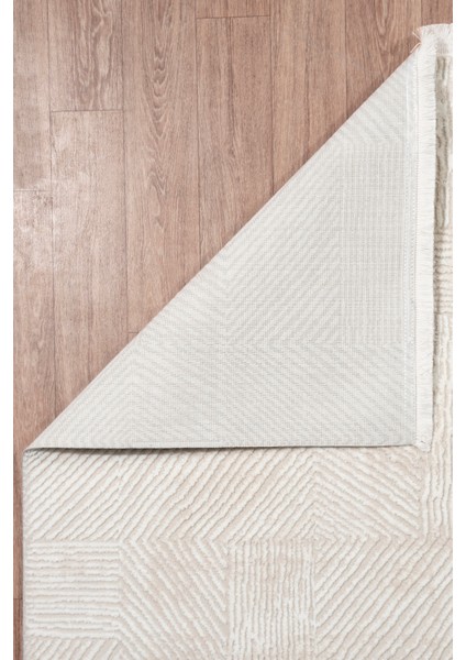 Vavien 1369 Bej Yumuşak Dokulu Salon Mutfak Koridor Oturma Odası Yolluk Halı Makine Halısı fırsatları