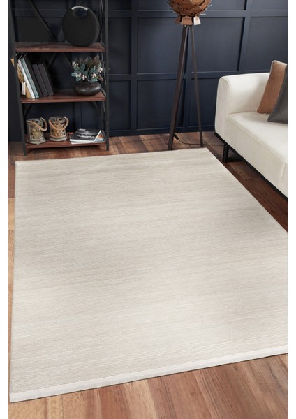 Vavien 1373 Krem Yumuşak Dokulu Salon Mutfak Koridor Oturma Odası Yolluk Halı Makine Halısı