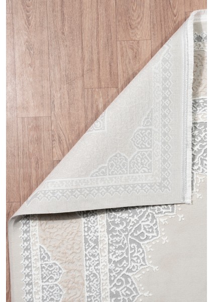 Vavien 1374 Bej Yumuşak Dokulu Salon Mutfak Koridor Oturma Odası Yolluk Halı Makine Halısı fırsatları