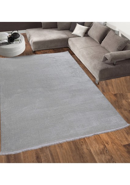 Vavien 1372 Gri Yumuşak Dokulu Salon Mutfak Koridor Oturma Odası Yolluk Halı Makine Halısı
