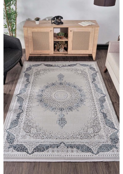 Vavien A0074 Gri Yumuşak Dokulu Salon Mutfak Koridor Oturma Odası Yolluk Halı Makine Halısı