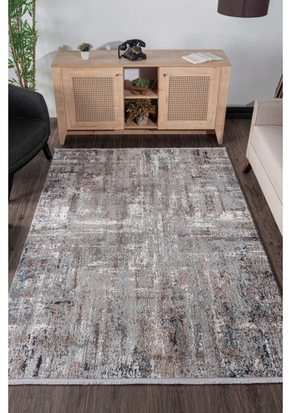 Vavien A0076 Gri Yumuşak Dokulu Salon Mutfak Koridor Oturma Odası Yolluk Halı Makine Halısı