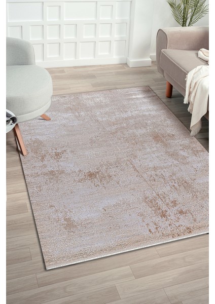 Zett ZE003 Bej Uzun Ömürlü Yumuşak Dokulu Salon Mutfak Koridor Oturma Odası Yolluk Halı