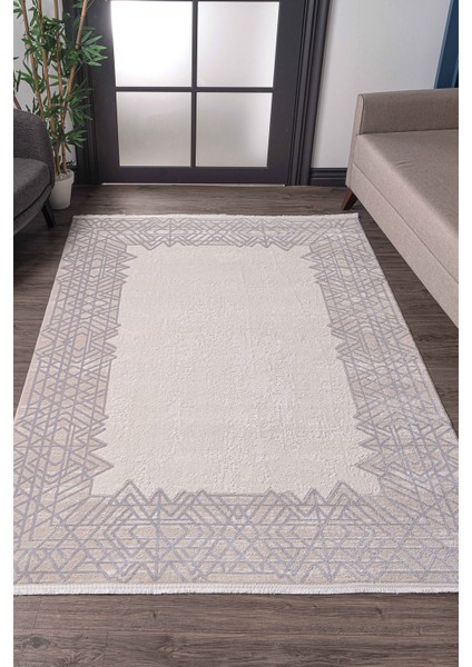 Universal UV001 Bej Uzun Ömürlü Yumuşak Dokulu Salon Mutfak Koridor Oturma Odası Yolluk Halı