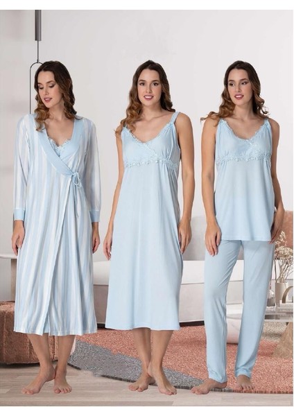 Dvina Effortt Dörtlü Lohusa Seti Mavi Small - 9036