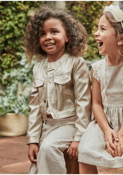 Kız Çocuk Deri Ceket