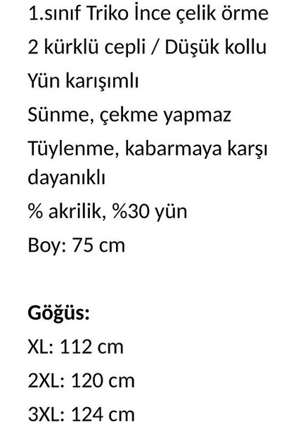 Triko, Yün Karışımlı, Kışlık, Düşük Kollu, Yelek