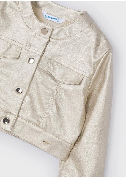 Kız Çocuk Metalik Ceket 4-8 Yaş Dore fırsatları