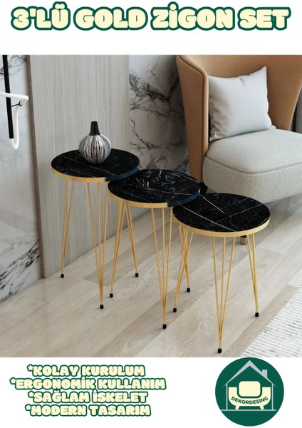 Berlin Zigon Sehpa Gold Tel Ayak Lüks & Modern Tasarım fiyatları