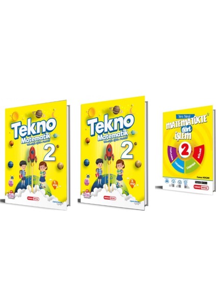 Kırmızı Beyaz Yayınları 2.sınıf Matematik 1/2- Matematikte Dört Işlem 3'lü Set