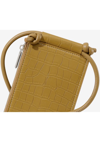 Çok Yönlü Crossbody Cep Telefonu Çantası Basit Moda Bayan Omuz Çantası Kart Tutucu Cüzdan (Yurt Dışından)