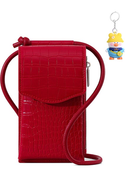 Çok Yönlü Crossbody Cep Telefonu Çantası Basit Moda Bayan Omuz Çantası Kart Tutucu Cüzdan (Yurt Dışından)