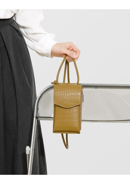 Çok Yönlü Crossbody Cep Telefonu Çantası Basit Moda Bayan Omuz Çantası Kart Tutucu Cüzdan (Yurt Dışından)