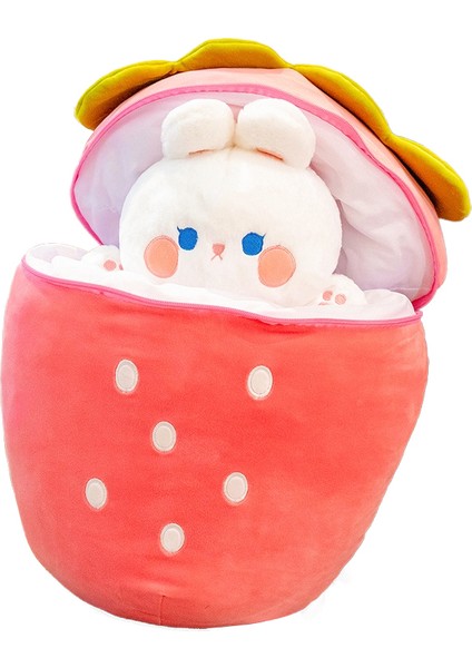 Rabbit Pillow Fruit Doll Plush Toy Strawberry Doll (Yurt Dışından)