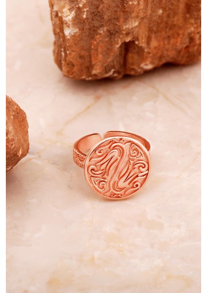 Laleli Elişi Rose Gümüş Yüzük 3766 modelleri