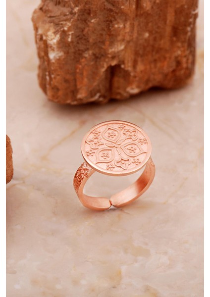 Anadolu Motifli Elişi Rose Gümüş Yüzük 3765 fiyatları