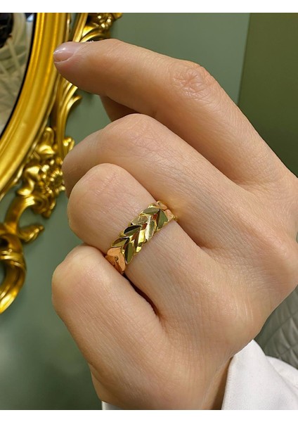 22 Ayar Altın Başak Burma Modeli 6 mm Unisex Alyans Yüzük modelleri