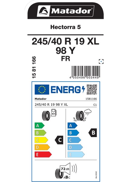 245/40 R19 98Y Xl Fr Hectorra5 Oto Yaz Lastiği (Üretim Yılı:2025) fiyatları