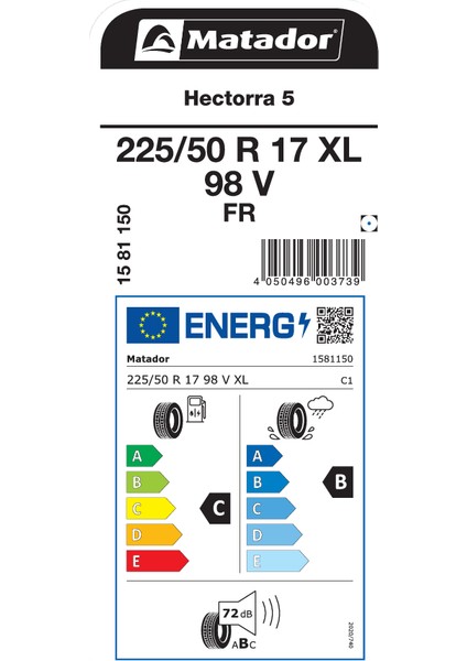 225/50 R17 98V Xl Fr Hectorra5 Oto Yaz Lastiği (Üretim Yılı:2025) fiyatları