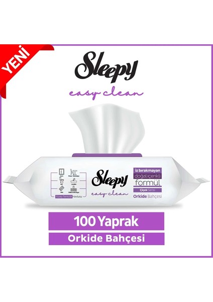 Nivemeshome Çiçek Serisi 100 Lü Yüzey Temizlik Havlusu Orkide Bahçesi Sleepy