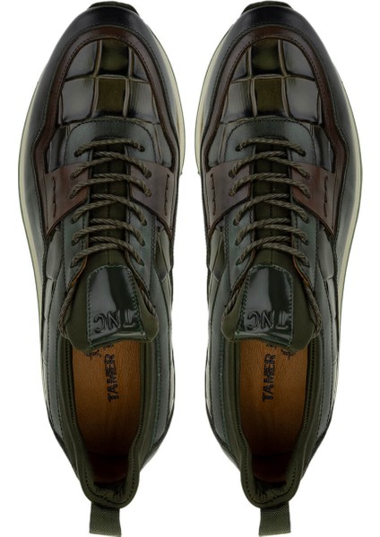 Erkek Deri Yeşil Kroko Sneakers & Spor Ayakkabı 383 6106 Erk Ayk SK24-25 Yesıl Kroko indirimleri