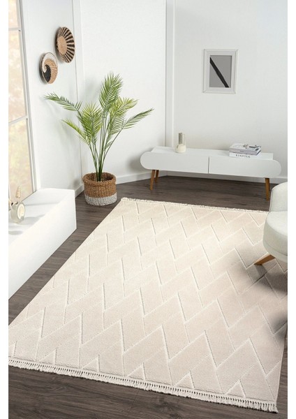 Bej Yıkanabilir Halı Kilim Salon Mutfak Koridor Yolluk Oturma Odası Dokuma Makine Halısı Bej