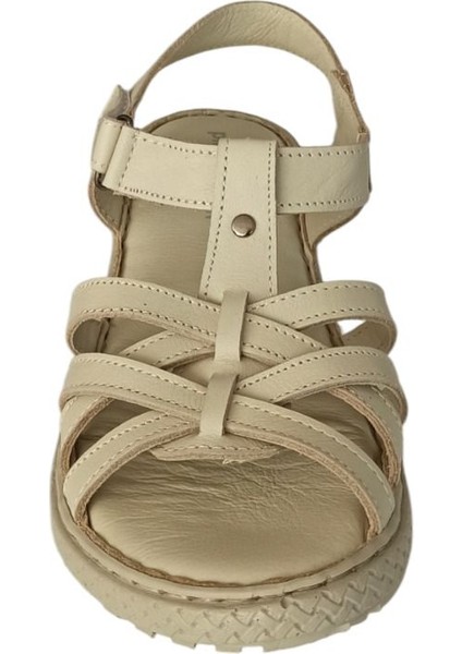 PC-53158 Bej Kadın Sandalet