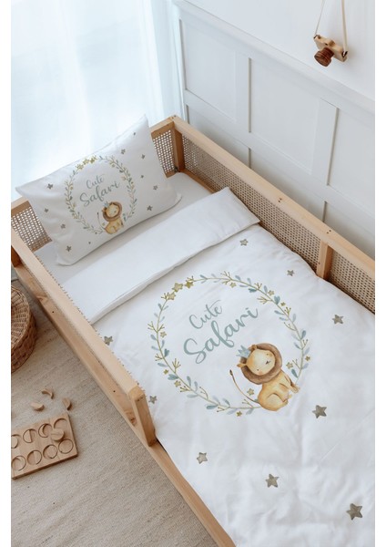 Montessori Nevresim Takımı (100 x 200) - For Baby Serisi - Aslanlı Çember modelleri