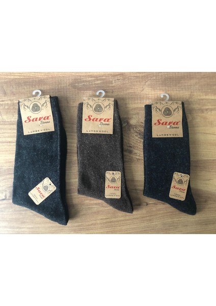 6 Çift Çok Renkli Kadın Yün ( Lambswool )Kışlık Çorap modelleri