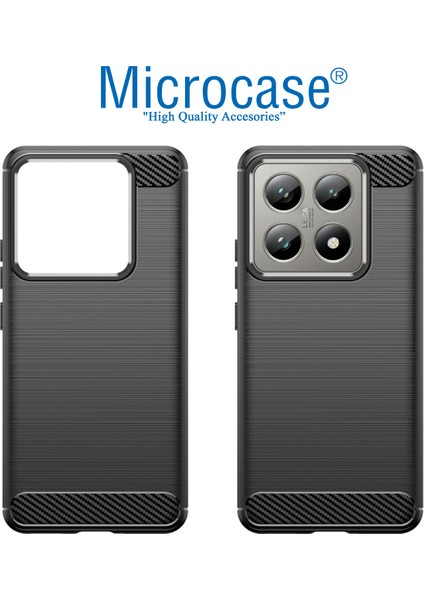 Xiaomi Mi 15 ile Uyumlu Brushed Carbon Fiber Silikon Kılıf - Siyah AL3332 fiyatları