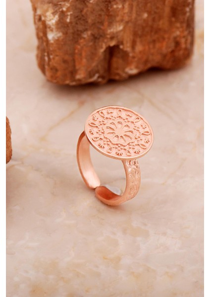 Anadolu Motifli Elişi Rose Gümüş Çiçek Yüzük 3769 fiyatları