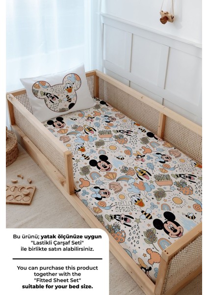 Montessori Nevresim Takımı (100 x 200) - Cartoon Serisi - Mickey ve Arkadaşları Pattern fırsatları