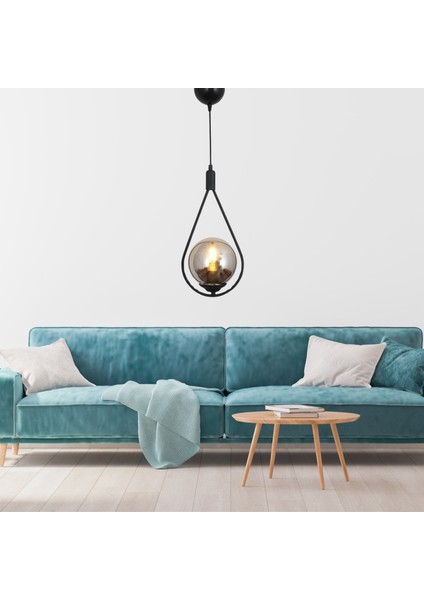 Yıldız Home Damla Uyum Siyah-Füme Camlı Avize fiyatları