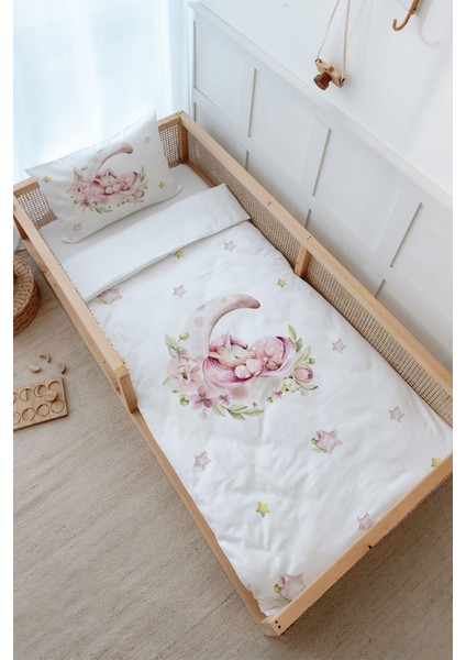 Montessori Nevresim Takımı (100 x 200) - For Baby Serisi - Ayda Uyuyan Unicorn
